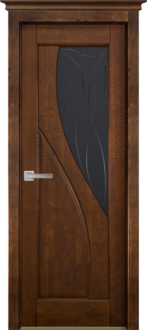 Межкомнатная дверь из массива ольхи Даяна цвет Античный орех